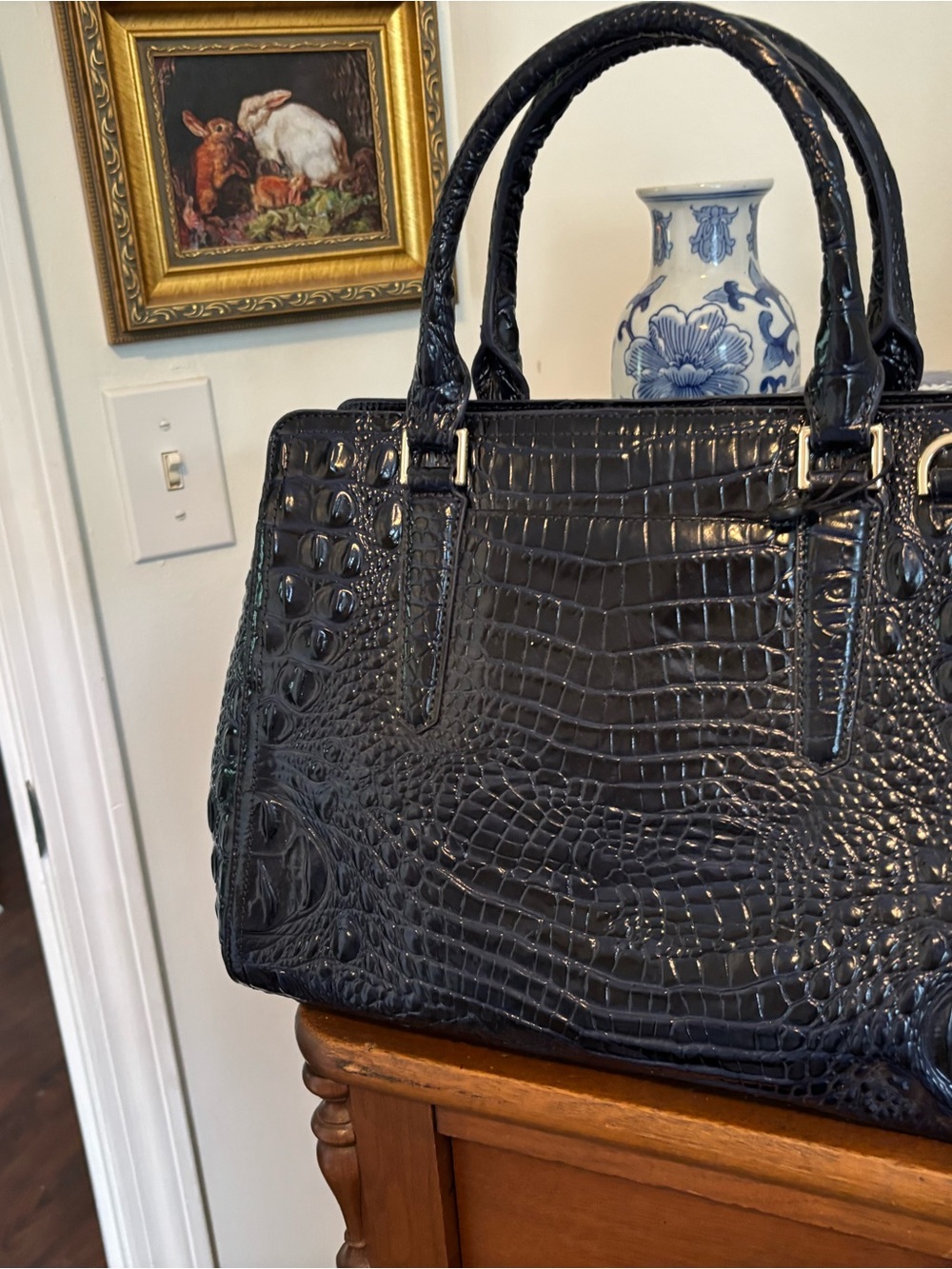 BRAHMIN Deep Navy Finley - Picture 5 of 7